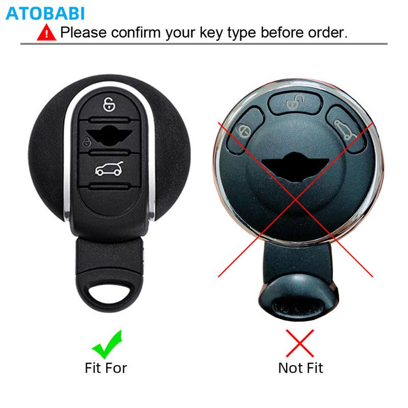 Aluminum Alloy With Leather Car Key Cover Remote Fobs Case Bag For BMW Mini Cooper S JCW Clubman F54 F55 F56 F57 F60 Countryman
