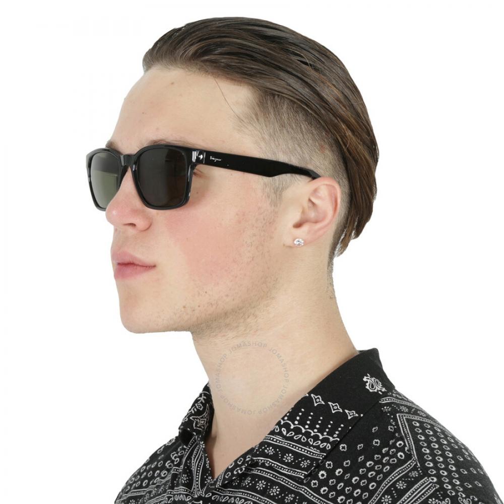 Salvatore Ferragamo Green Square Unisex Sunglasses Sf959s 001 55