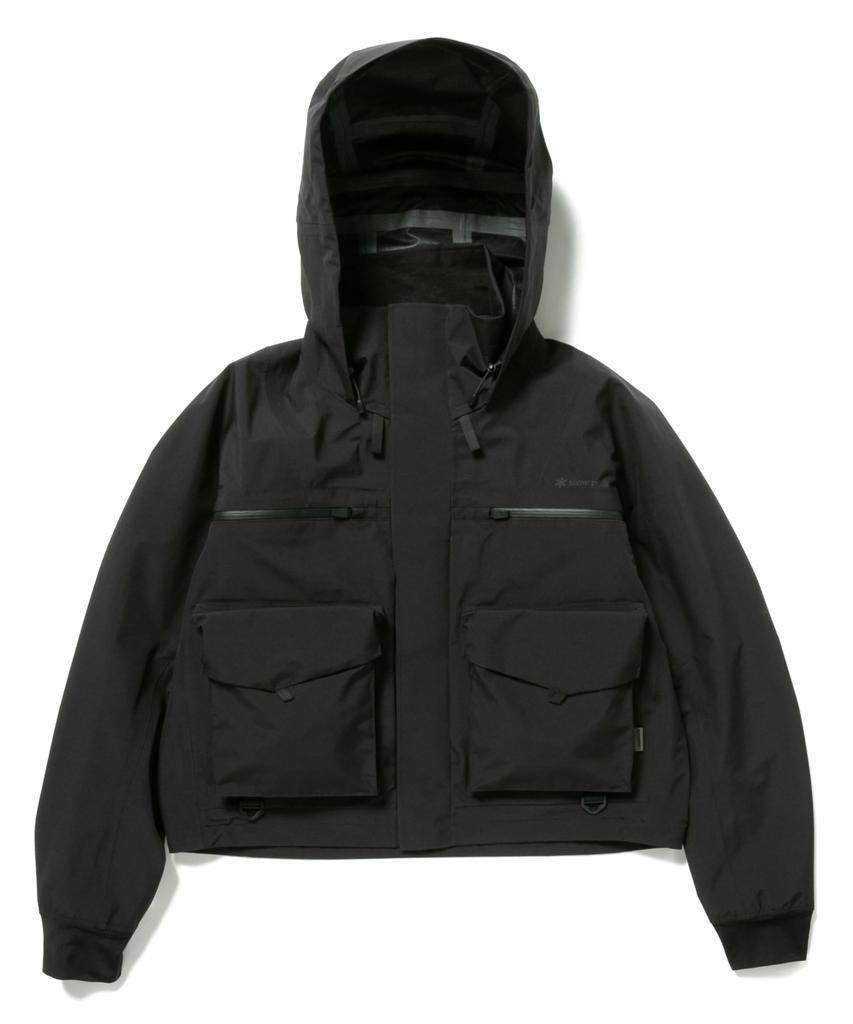 Куртка вейдерсная Snow Peak Toned Trout 3L, размер идеально подходит для улицы и кепки, LBLACKTT2510-JK01, кемпинг, активности, фестивали.