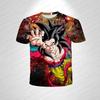 Японское аниме Dragon Ball Z 3D-печать Милый Кид Гоку Сидит Везде на Небе Футболка Модная для Детей и Взрослых
