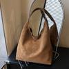 Большая вместительная сумка-тоут для commuters женская 2026 новая модная сумка-handbag ретро сумка через плечо повседневная сумка под мышку