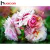 Huacan 5D Full Square Diamond Embroidery Cross Stitch Flower Diamond Mosaic Plant Rhinestones