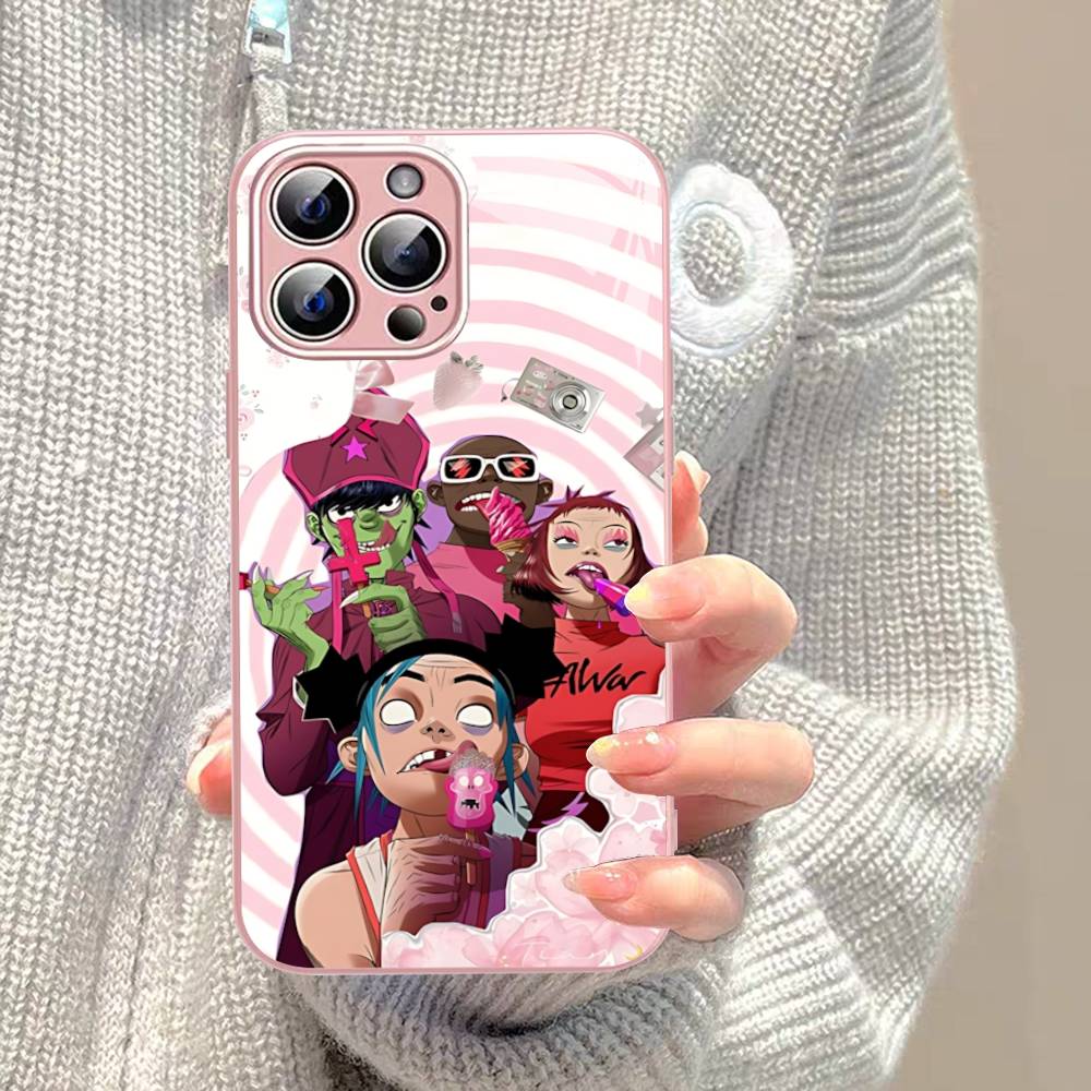 Art Pop Band G-gorillazS Music Tempered Glass For Iphone 14 13 12 11 Pro Mini XS MAX 14Plus X XS XR Cover