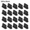 20pcs Charging Port Dust Plug Silicone TypeC Battery Port Plug Wide Use Black White for DJI Mini 3 PRO RC/RC-N1
