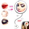 10x Large Lighted Makeup Mirror Battery Powered LED Makeup Mirror with Suction Cup Magnifying Mirror 360° Rotation Mirror