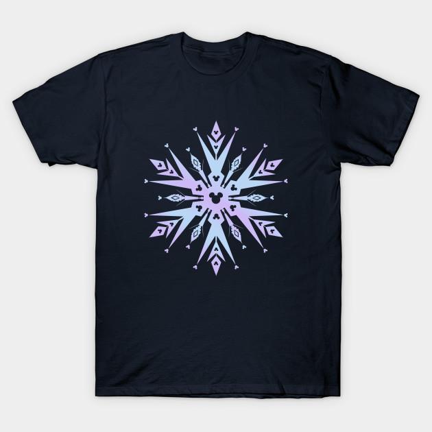 Asian Size Men Print T-shirt Mickey Snowflake No-Cut Heat Transfer Print Cotton Tshirt