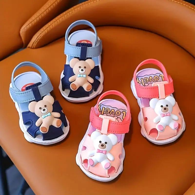 Adorable Trendy Cartoon Bear Sandals Shoes for Baby Boys