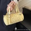 Niche Design Small Bag Women's 2025 New Personality Fashion Versatile Diamond Plaid Rivet Handbag Shoulder Crossbody Bag