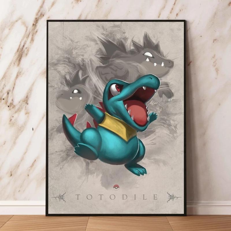 Pokemon Anime Canvas Painting Pikachu Poster Print Mural Picture Wall Art Home Decor Gifts Cuadros