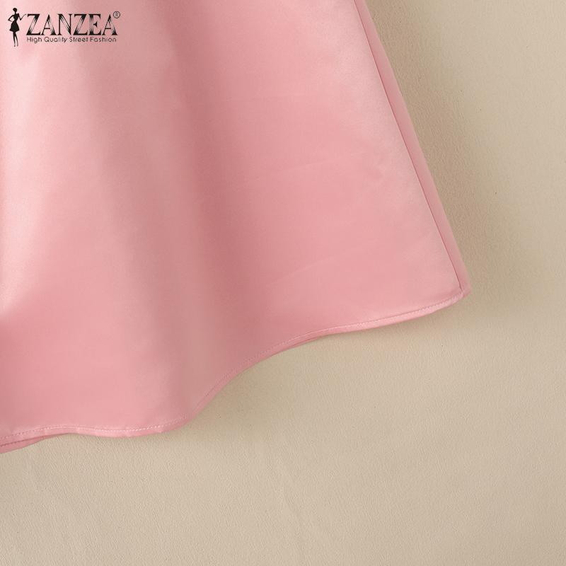 ZANZEA Womens Casual High Waist Loose Long A-Line Skirts