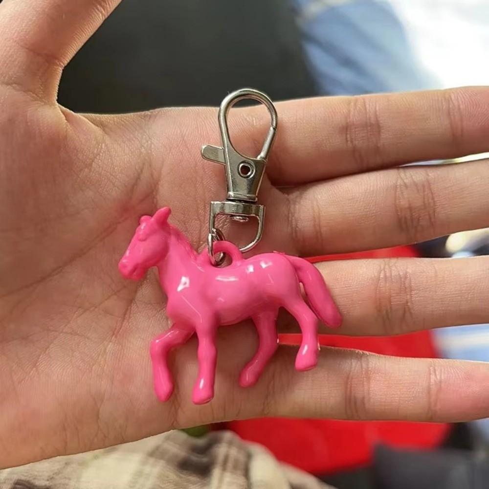 Cartoon Animal Key Ring Mini Zodiac Horse Keychain Backpack Pendant for Women Men