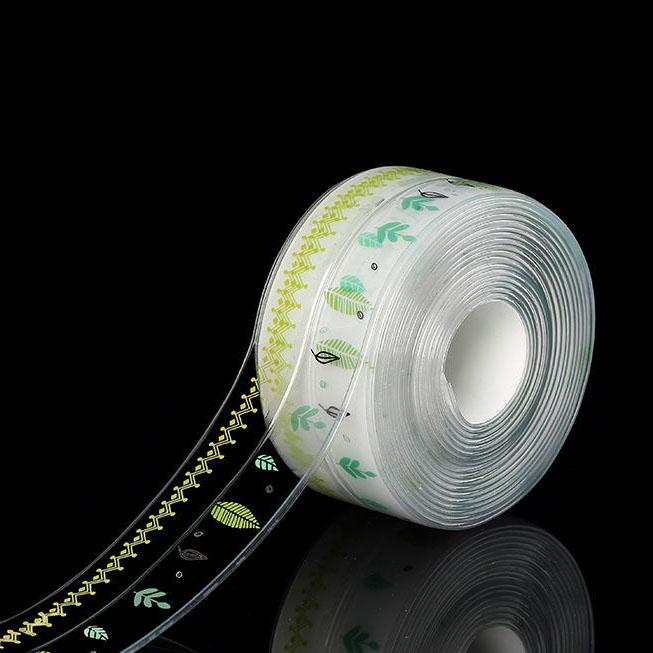 Прозрачный самоклеящийся водостойкий стикер на стену с принтом для ванной комнаты, кухонной раковины, уплотнительной ленты для ванны