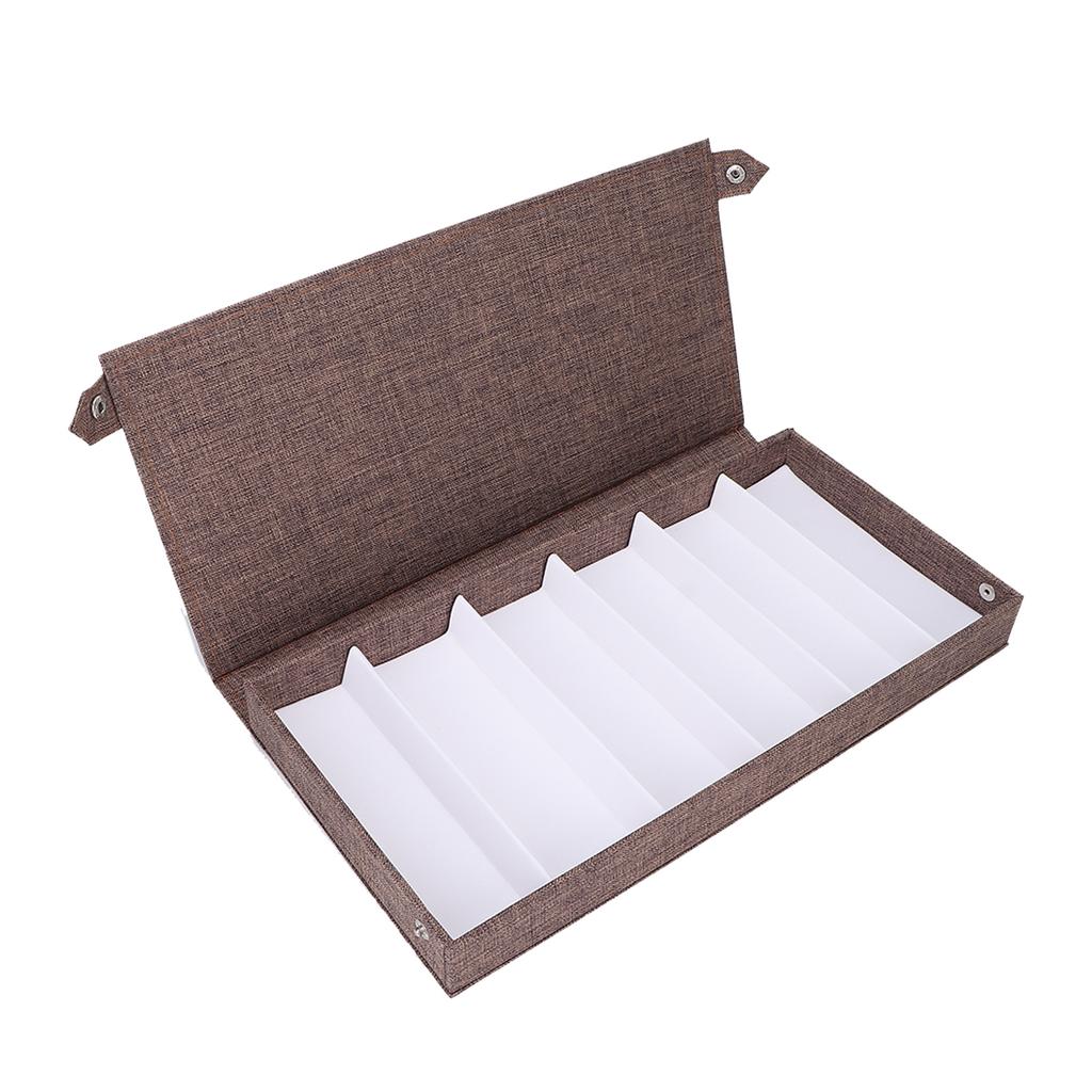 Eyeglasses Collector 6 Slots Multiple Eyeglasses Storage Case Box Organizer for Women Men UseCoffee