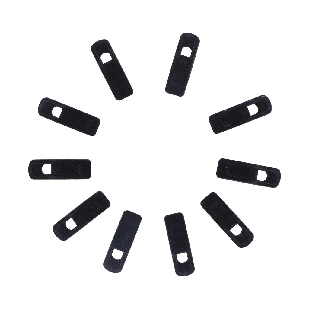 10 шт. флокированные вешалки-клипсы нескользящие бархатные зажимы для брюк юбки делового костюма носков(черный )