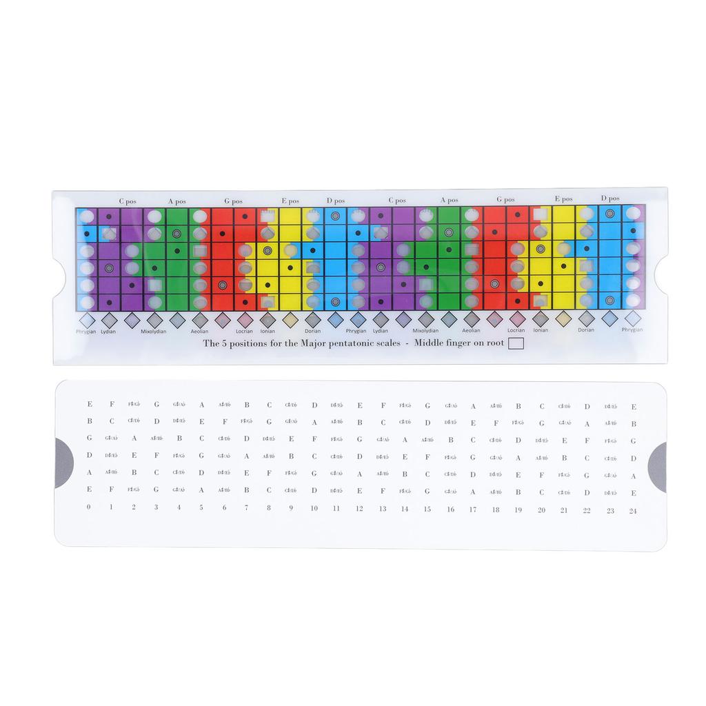 Guitar Pentatonic Sliding Ruler Plastic Multi Color Guitar Scales Sliding Ruler for Beginners