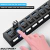 MULTIPORT USB Hub 7-way Port Splitter Adapter Superspeed Data Hub Distributor