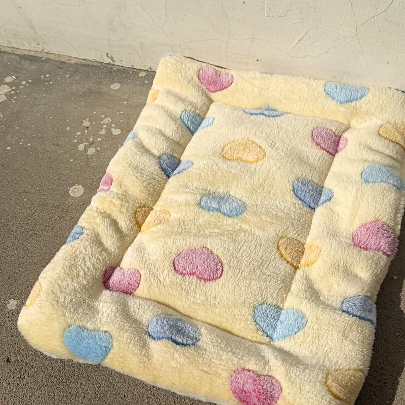 1pc Cozy & Cute Animal-Themed Pet Mat - Soft, Warm Polyester Sleeping Pad for Dogs, Cats, Rabbits - Winter Comfort with Playful Bones, Paw Prints