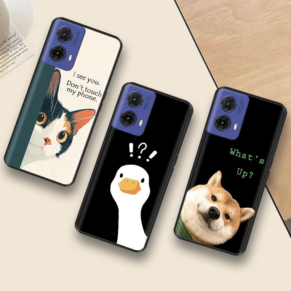 Чехол для Motorola Moto G85 Бабочка Мягкий Матовый Силиконовый Задняя Крышка Для Moto G85 5G Чехлы MOTOG85 G 85 5G Funda Полный Чехол для Телефона