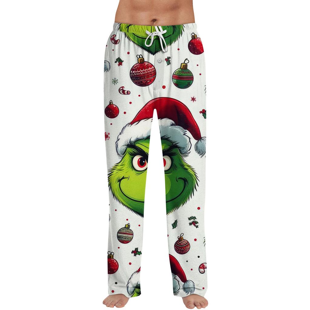 Men's Allover Printed Home Pants Sleeping Pajama Pants Long Pants Pajama Pants Yoga Pants