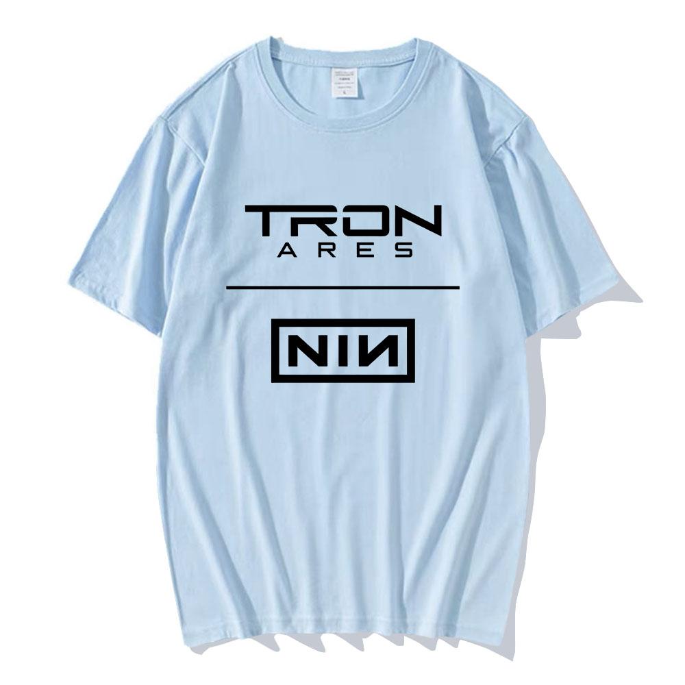 Nine Inch Nails Tron Ares T-shirt Rock Band Album Printing Tshirts Cotton Loose Casual Fashion Tee-shirt Graphic Print Tees