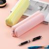Silicone Pencil Case Large Capacity Cosmetics Storage Bag Durable Pen Bag  School Supplies