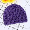 Women Knitting Hat Hollow Design Breathability Bun Hairstyle Elastic Headpiece Winter Versatile Hair Accessory