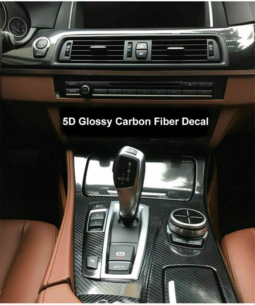 For 2011-2017 BMW 5 Series F10 F18 Interior DIY Trim Stickers Carbon Fiber Style
