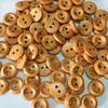100Pcs Wood Buttons Sewing 2 Holes Round Brown for Clothing Accessories 15mm