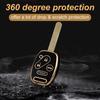 Key Fob Cover For Honda With Leather Keychain, Premium TPU Key Case Compatible With 2003-2015 Honda Accord Crosstour Civic EX CR-V Pilot Element