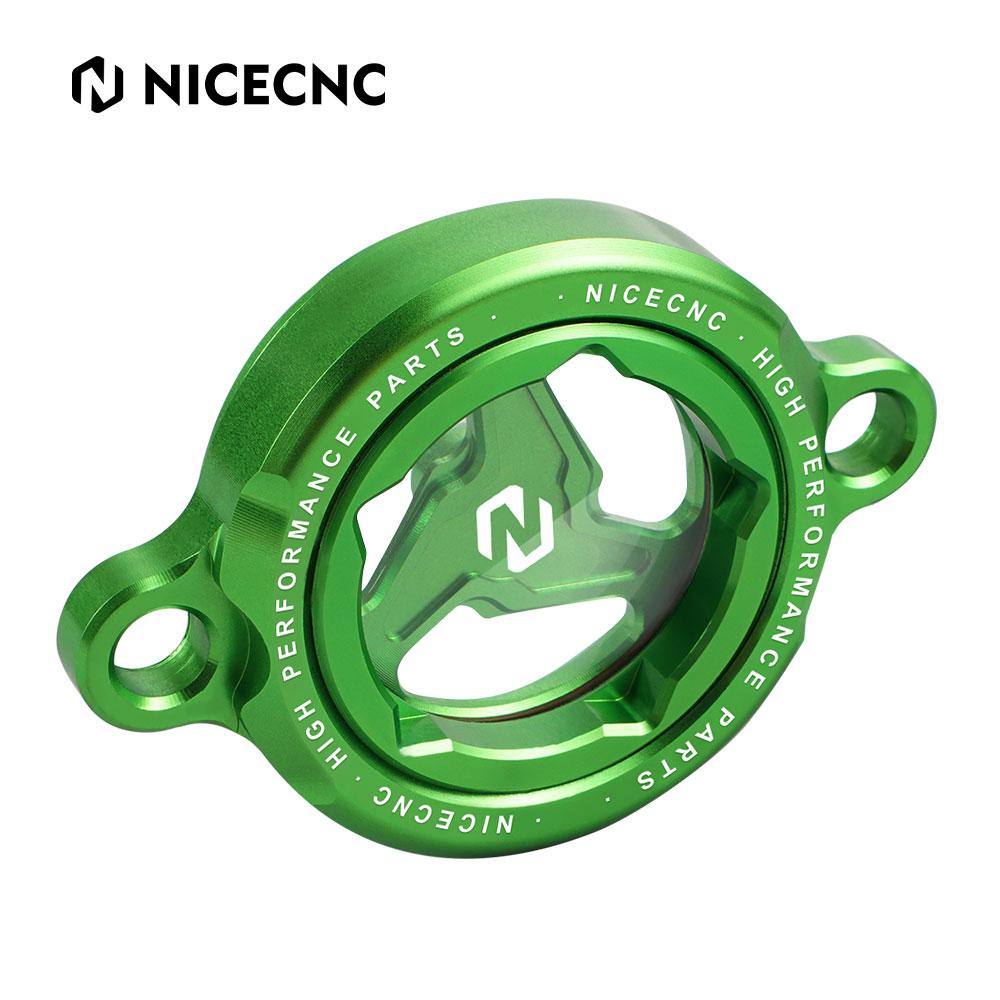 NICECNC For Kawasaki KX 450 2016-2025 KX450X 2022-2024 KX 450SR 2022-2023 Motorcycle Transparent Engine Oil Filter Cap Cover