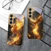 Золотой Феникс Нирвана Для Samsung Galaxy S26 S20 FE S21 S22 S23 Plus S24 Ultra S25Ultra S21+ S22Plus Золотой стеклянный чехол для телефона