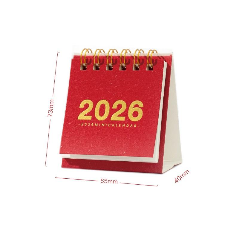(YOUU06)2026 Mini Simple Calendar Small Desk Calendar Coil Calendar Planner Desktop Decoration Office Stationery New Year