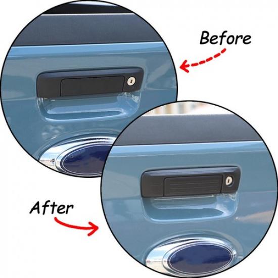 2pcs Tailgate Handle Trim Cover ABS Matte Black For Ford Maverick