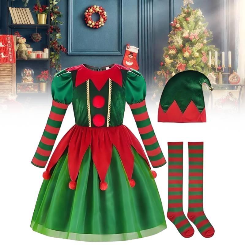 Delightful Three-piece Children's Dress Set With Soft Velvet Fabric For Special Performances