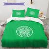 Celtic F.C Pattern Bedding Quilt Set  Home Decoration  Gift (1 * duvet cover + 2 * pillowcase  without core)