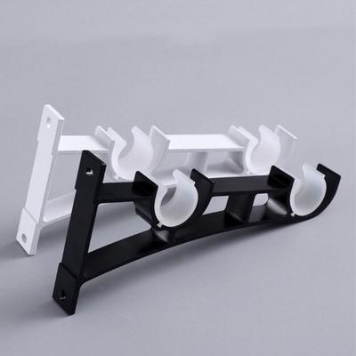 2 шт. прочные двойные держатели для карнизов с винтовым двойным крючком для спальни