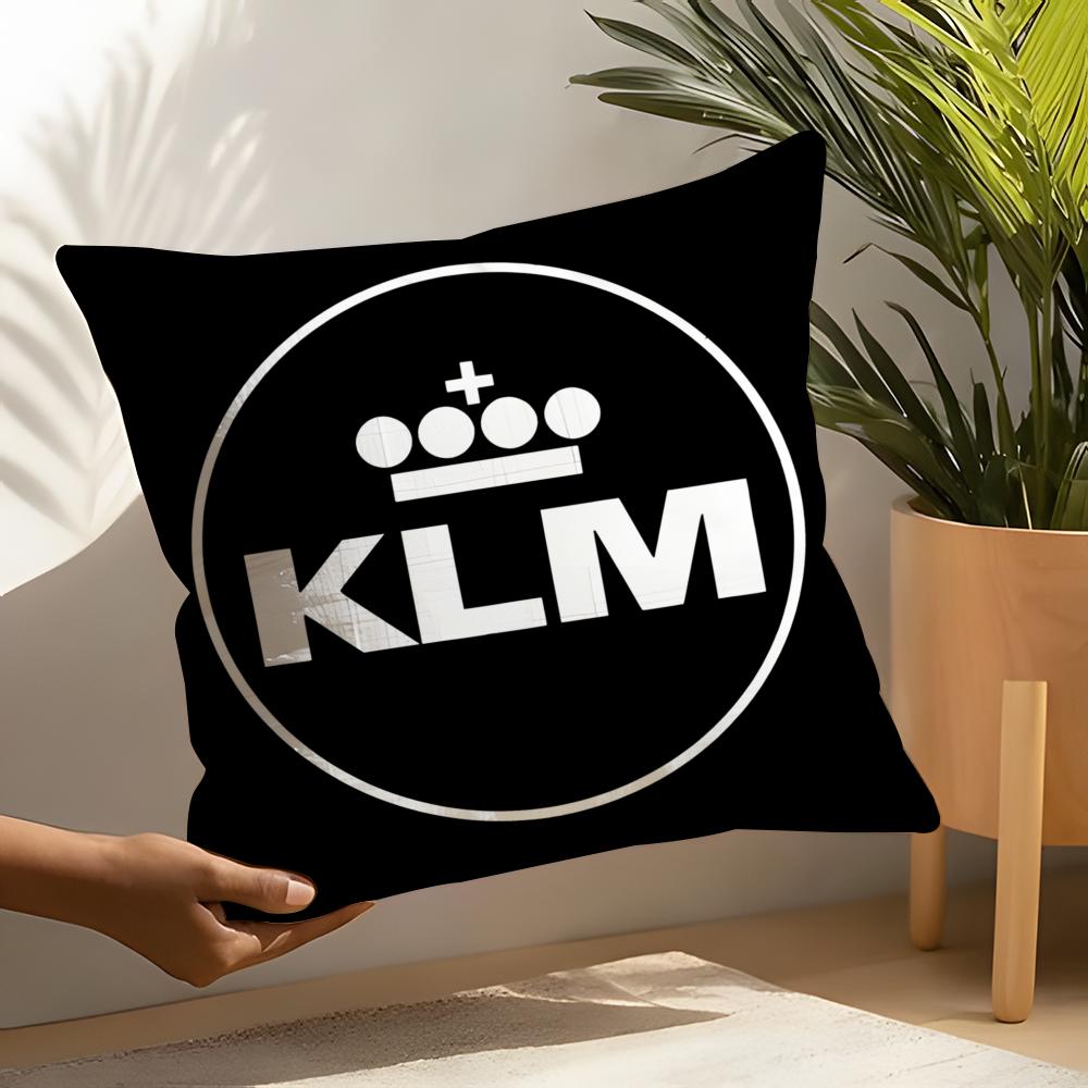 Famous Royal Dutch KKLM Airlines Pillow Case Linen Cushion Covers For Decorative Sofa Home Pillows Case Car Chair Pillows Cases