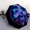 1pc Fantasy Mushroom Night Scene Umbrella with Plastic Handle,Suitable for All Seasons Home Travel Outdoor UmbrellaDD1557