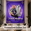 Custom Text Tapestry Luke Littler Print Wall Tapestry Indoor Living Room Wall Decor