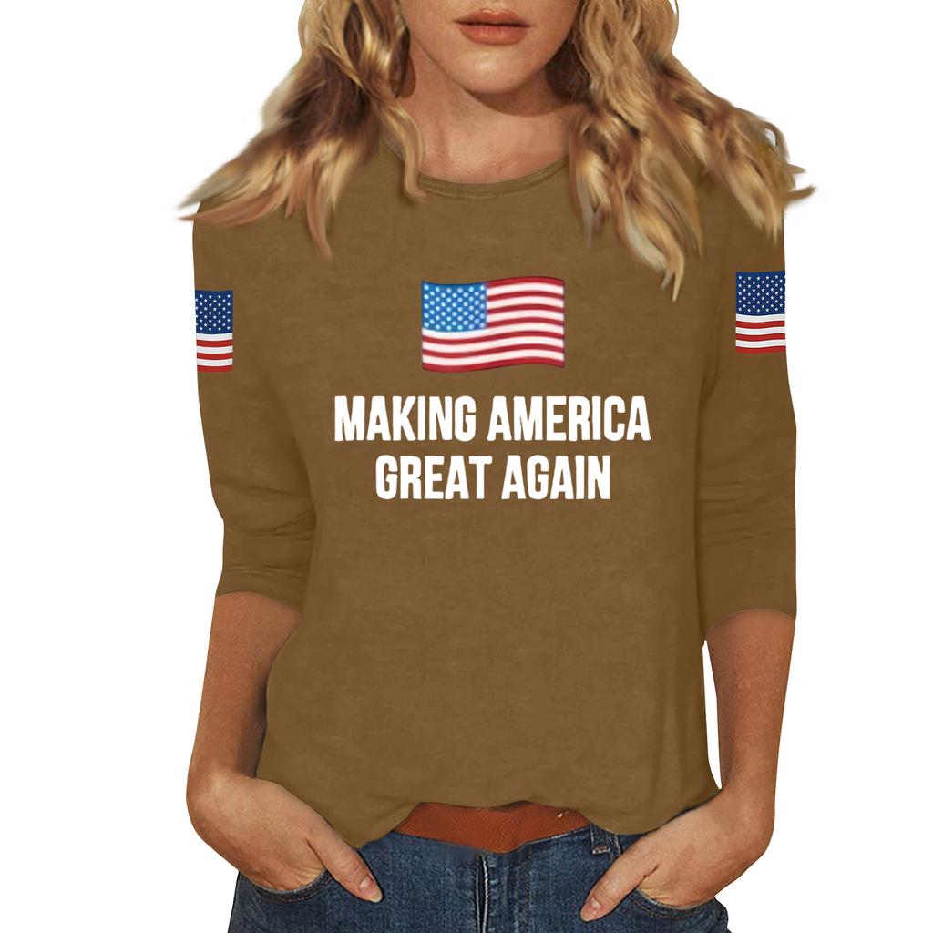 Women's Casual Fashionable Sexy Comfortable Neck Three-Quarter Sleeve Top