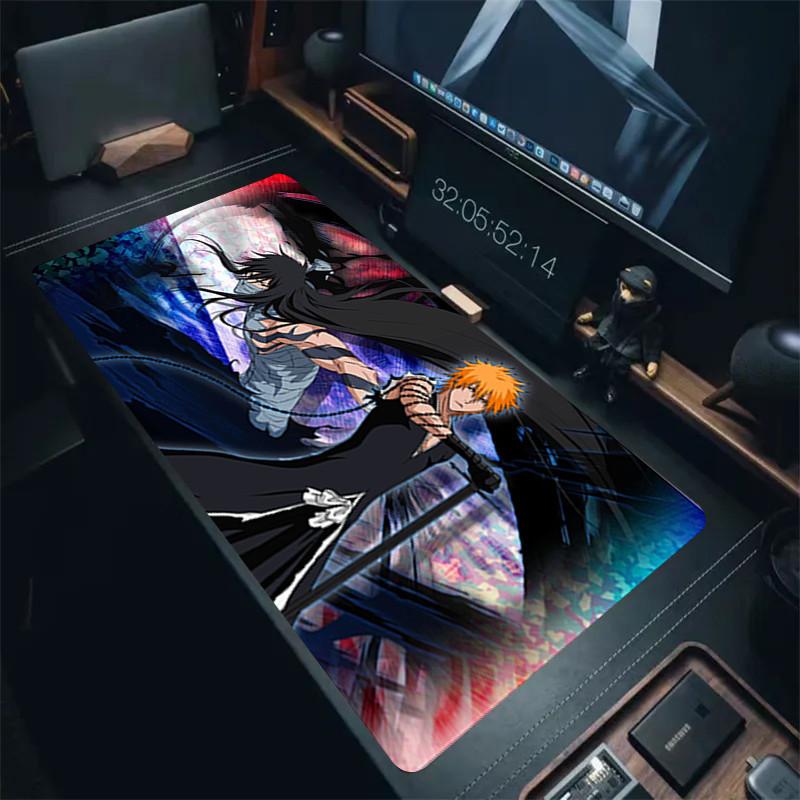 HD Anime Mousepad XXL Bleach Mouse Pad Kurosaki Ichigo Large Computer Mause Mat Rubber Manga Deskmat 40x90CM Big Laptop Mats