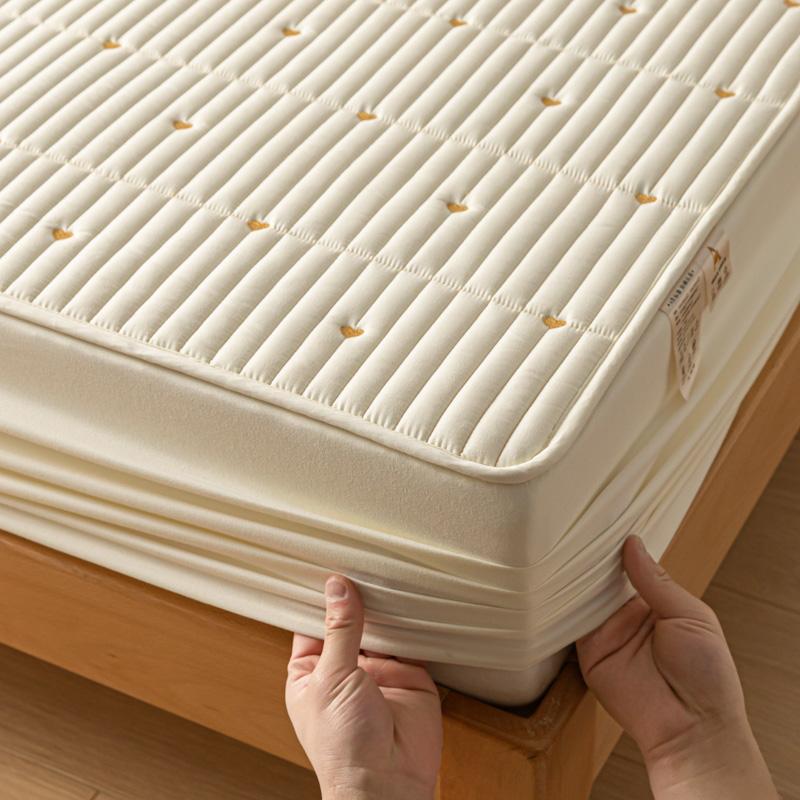 1 шт., утолщенная стеганая простыня для двуспальной кровати, однотонное хлопковое покрывало с защитой от клещей, Fundas de colchón King, наматрасник 180