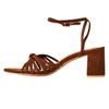 Where's That From Womens/Ladies Knotted Suede Block Heel Sandals
