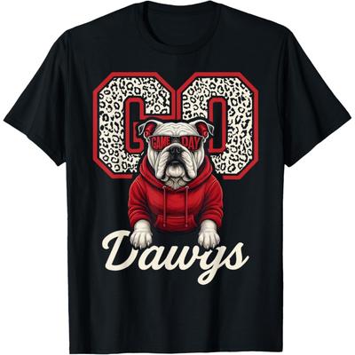 Графическая футболка Bulldog Go Dawg для мужчин, женщин, детей, мальчиков, девочек