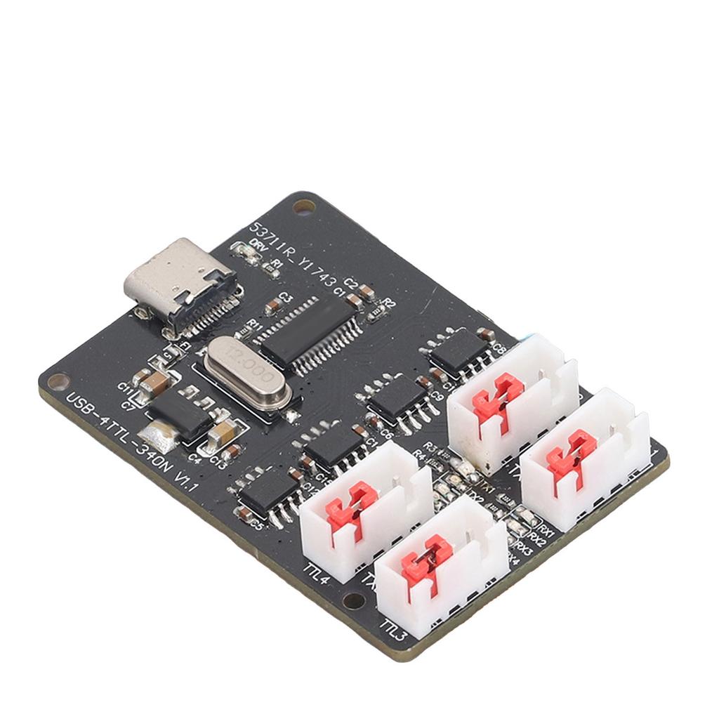 4 Way USB to TTL Serial Port Module TYPE C USB to TTL Serial Adapter Board with LED Indicator