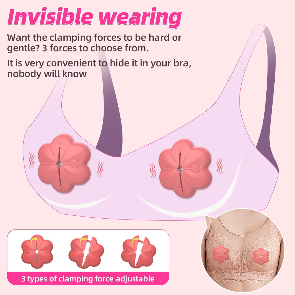 Беспроводные клипсы для сосков с вибратором, секс-игрушки для женщин, невидимый мини-регулируемый стимулятор груди, 10 режимов, взрослая игрушка для удовольствия