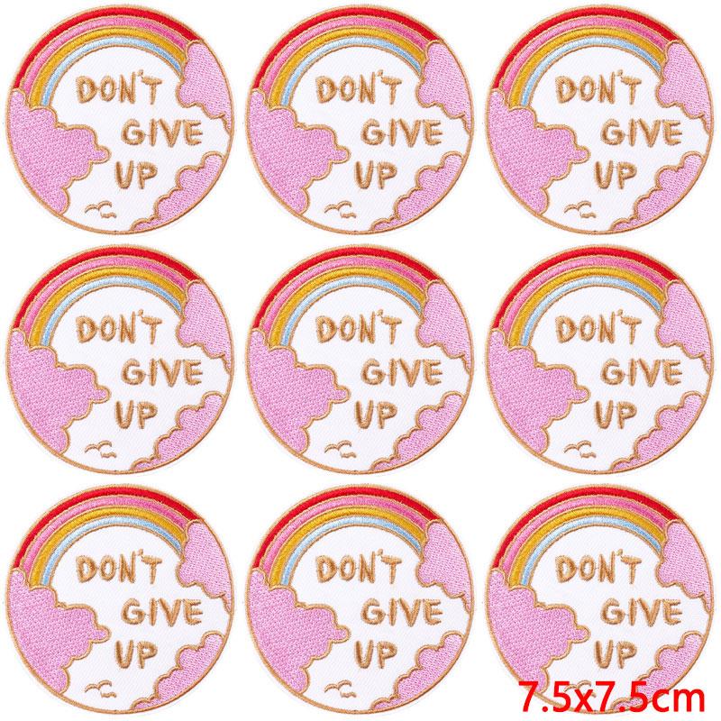 10Pcs/Lot Letters Proverb Patch Iron On Patches For Clothing Cartoon Embroidery Patches On Clothes Animal Patch For Clothes Sew