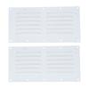 2PCS Louvered Vent Air Grill Cover 316 Stainless Steel Rectangular Air Venting Panel Cover for Ships Yachts RVs