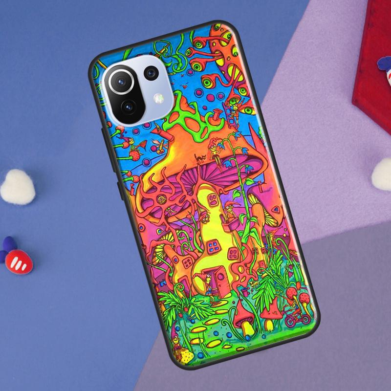 Психоделический арт-чехол с грибами для Xiaomi 14T Pro 11T 12T 13T 13 14 Ultra POCO X7 Pro X3 X5 F3 F5 F6 M6 X6 Pro
