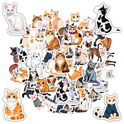 35-50 шт. Мультяшные котята Наклейки Милые кошки Кошки Наклейки Животные Наклейки Для гитары Ноутбука Шлема Скейтборда Блокнота DIY